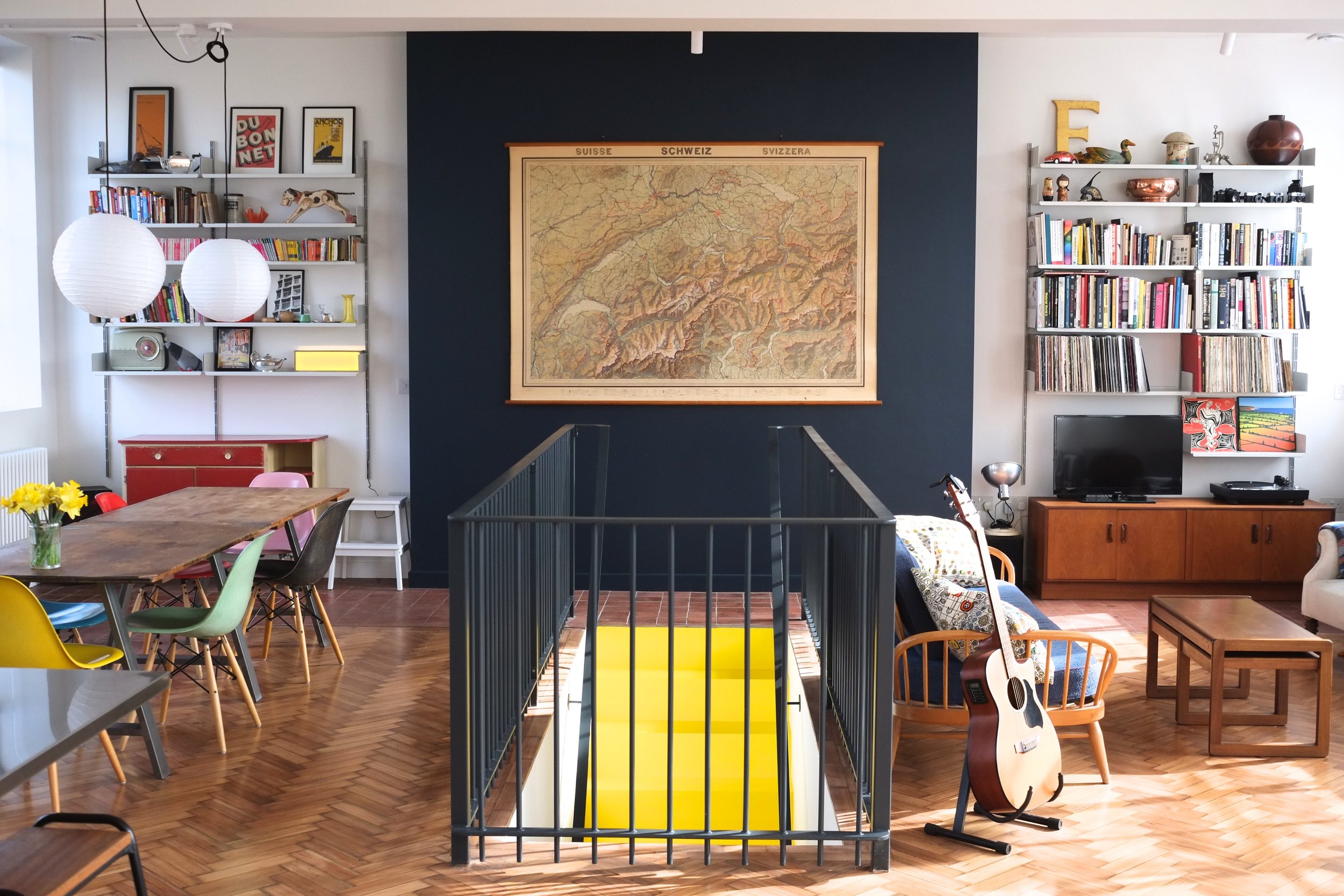 The house had to be completely stripped back to its brick and concrete structure in order to install high-quality insulation to all external walls and roof, exposing the pot and beam concrete ceilings again, resulting in stunning 3.2 tall ceilings.