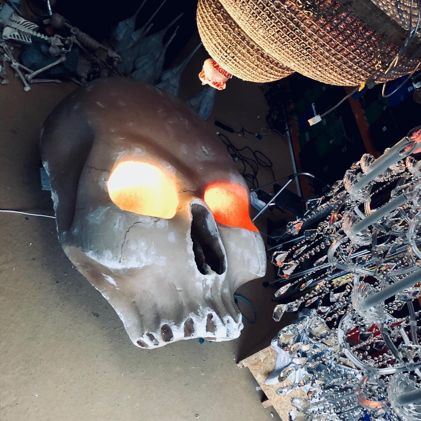 Considering the year we&rsquo;ve all had, it was so uplifting to be asked to repair a giant skull! @crescent_moon_events 
#halloween