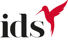 Logo with the letters 'ids' and a red hummingbird above the letter 's'.