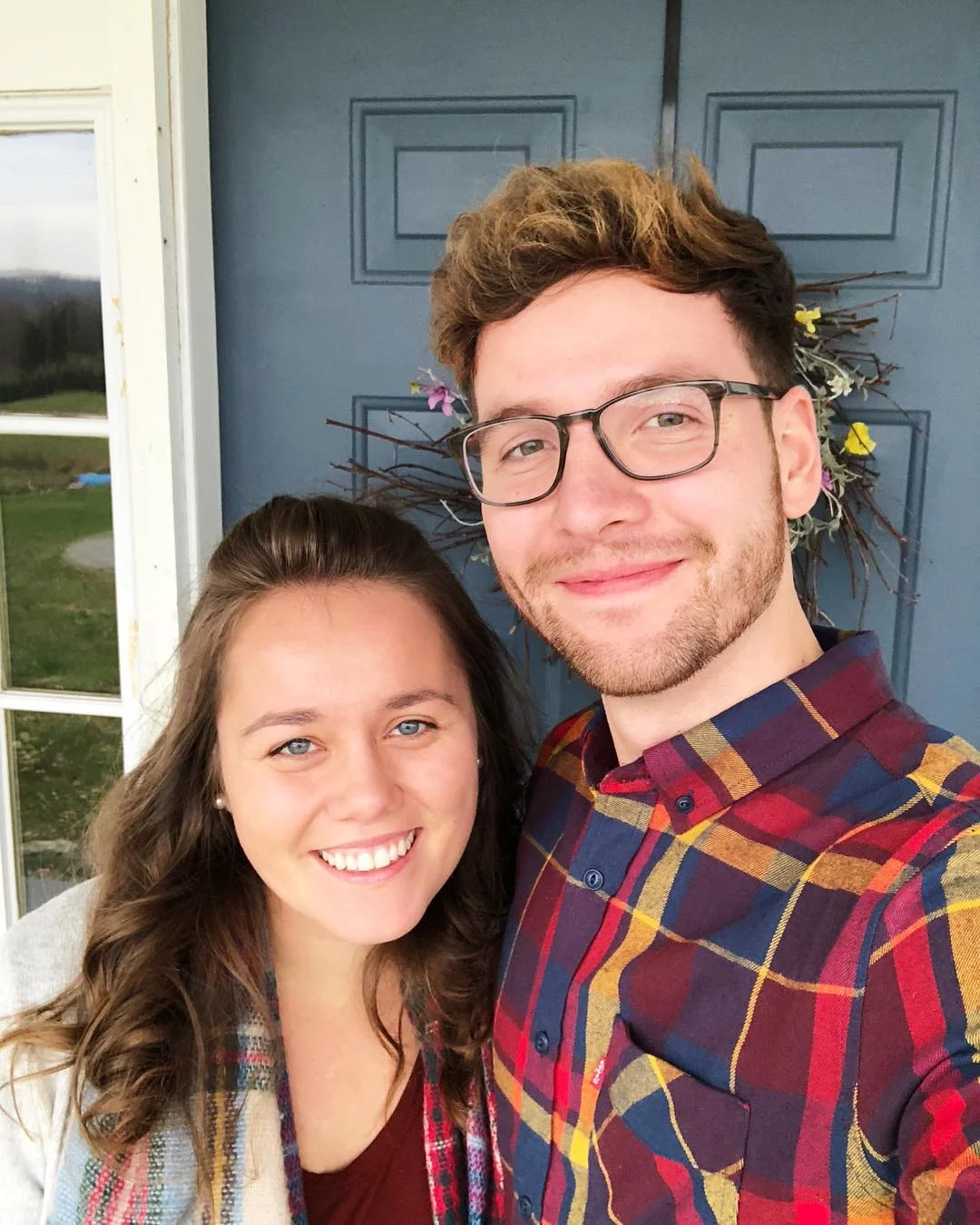  Our first photo together, taken on my parent’s front porch just a few minutes after we became official! 