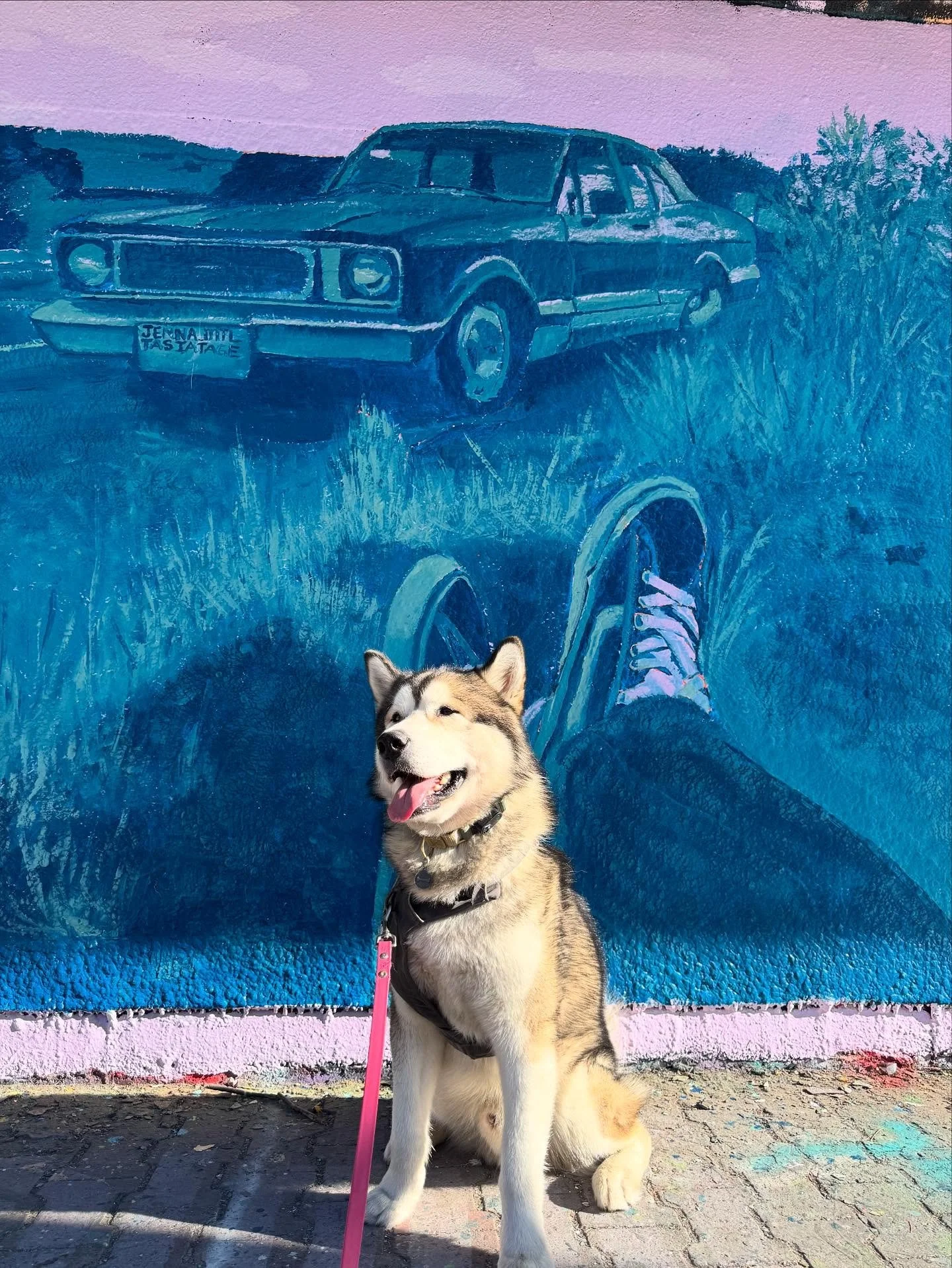 Chad and the cool new mural!! #allisonswalks