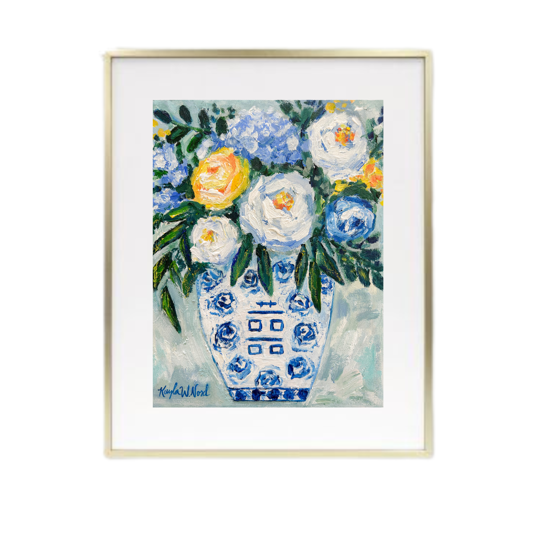 "Floral Ginger Jar 5" (PRINT)