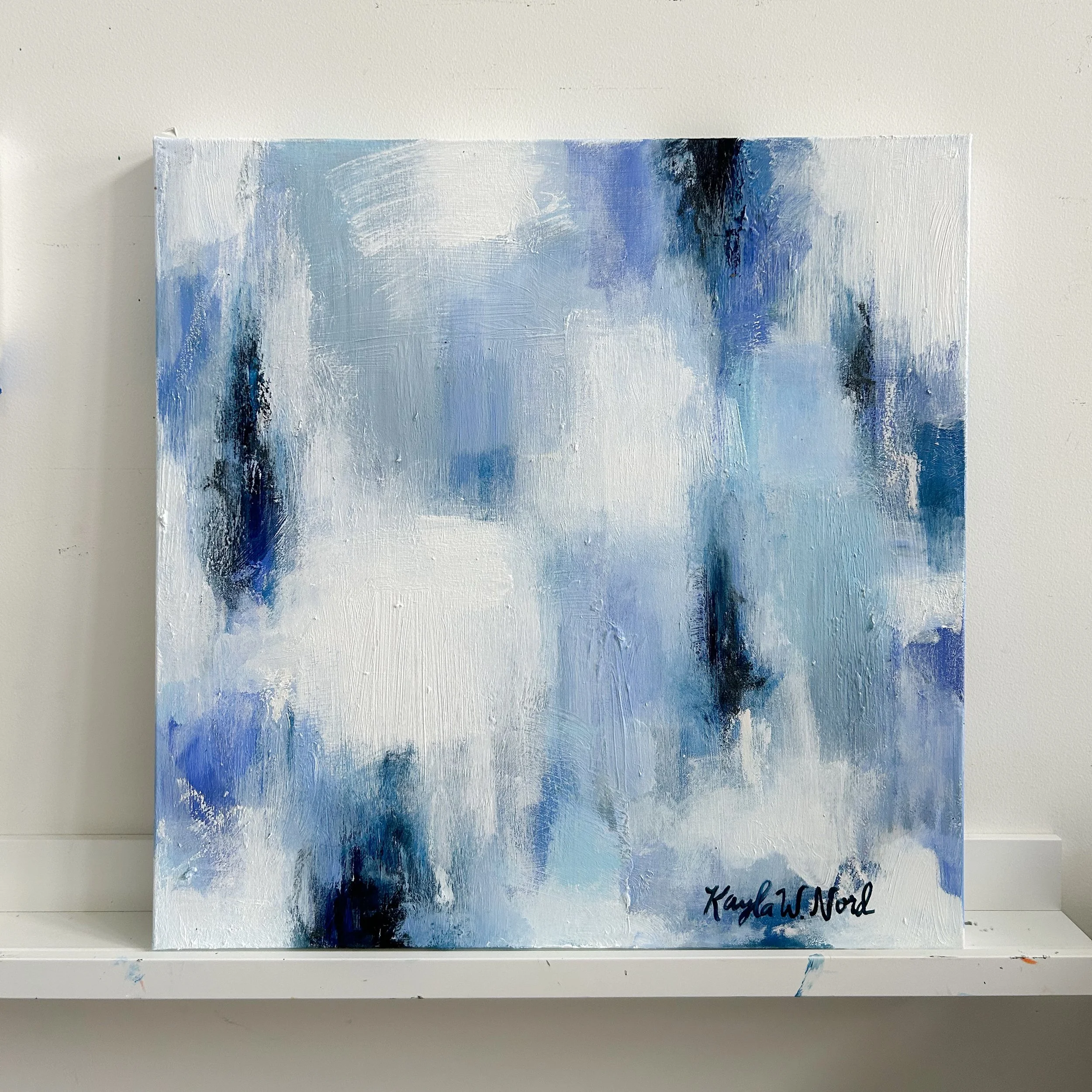 "Baby Blue Abstract" (CANVAS ORIGINAL)