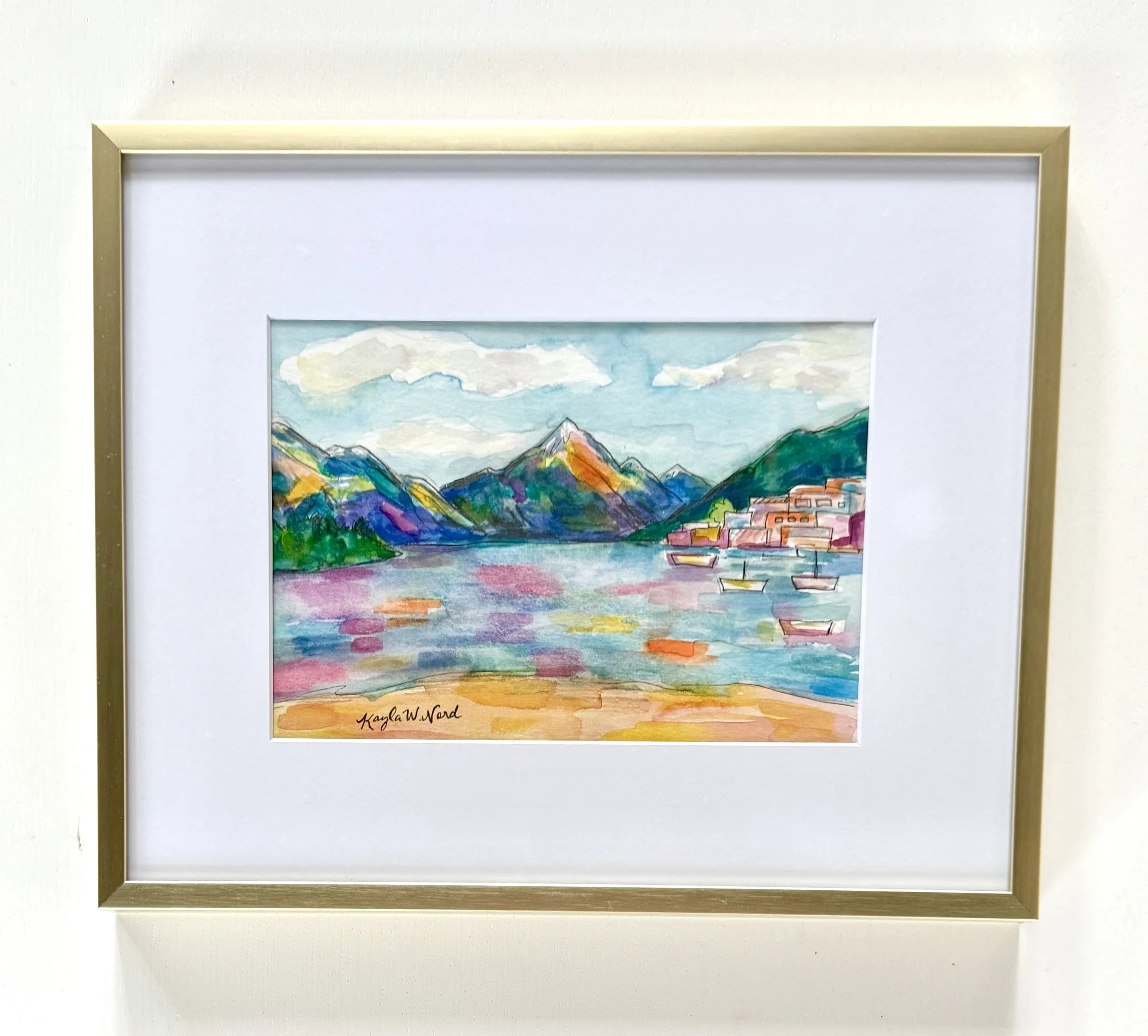 “Queenstown, New Zealand” (ORIGINAL) FRAME INCLUDED