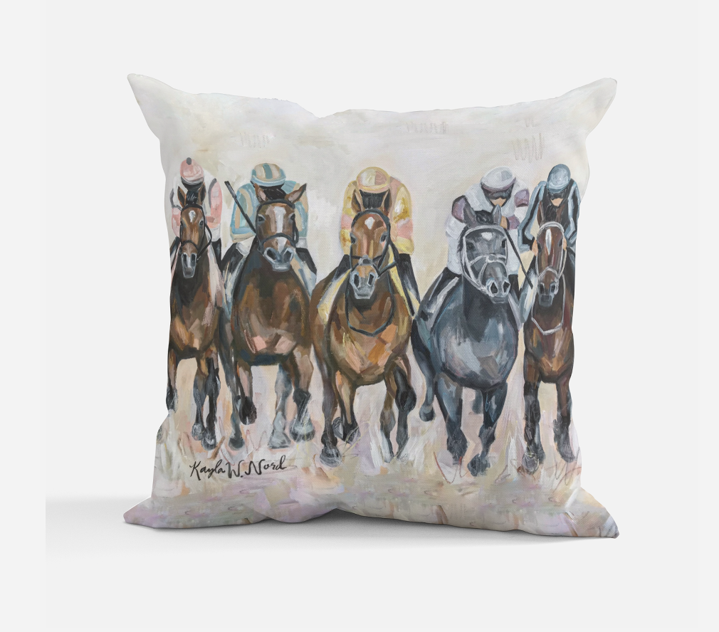 "And They're Off" (Pillow)