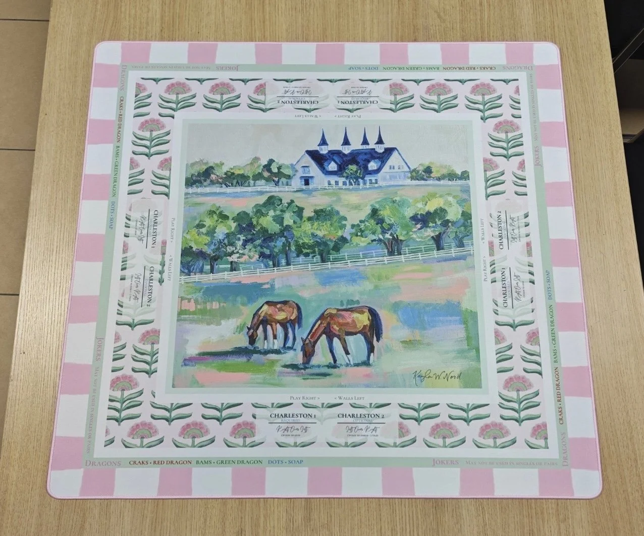 Pink Pastures Mahjong Mat .jpeg