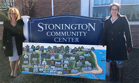 Savings Institute Bank & Trust Donates Stonington Painting to Stonington Community Center