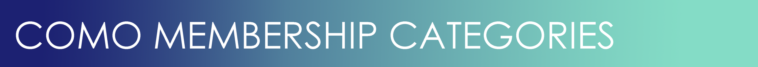 COMO Membership Categories