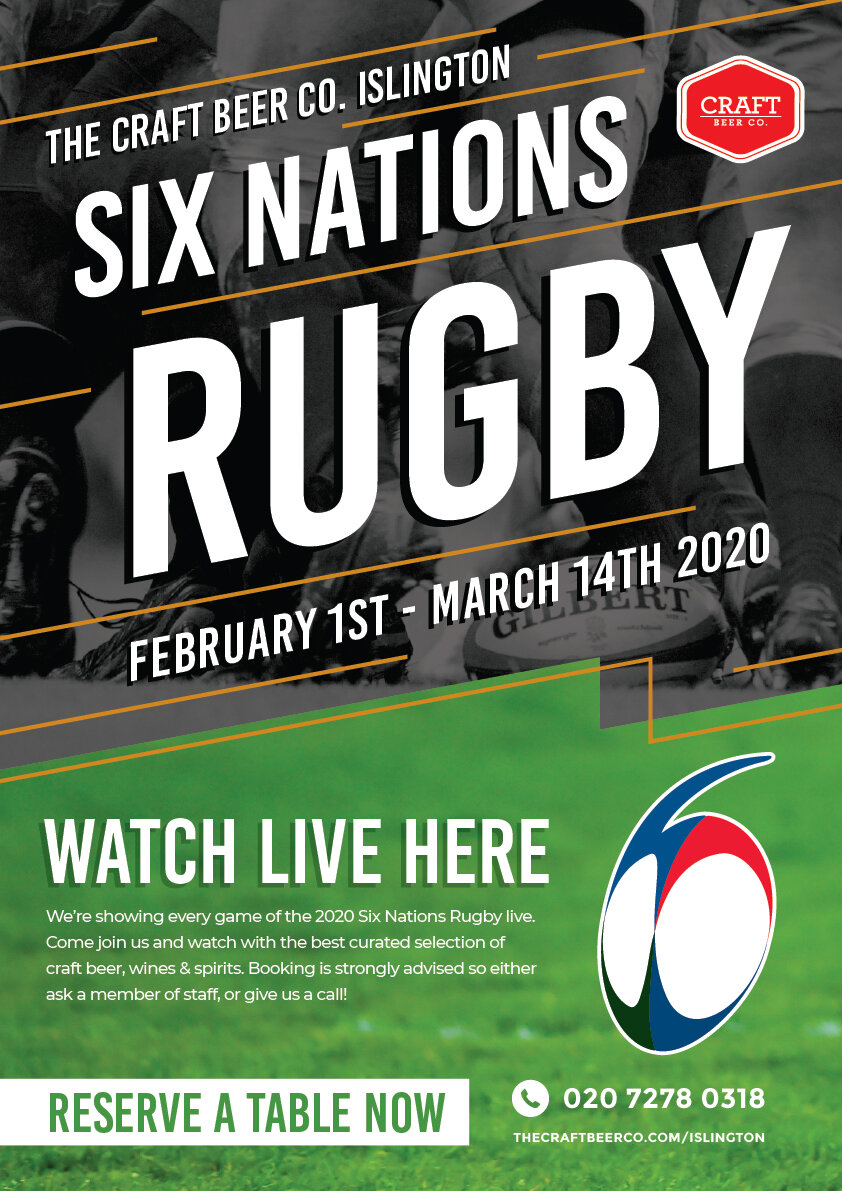 Six Nations 2020 in Islington — The Craft Beer Co.