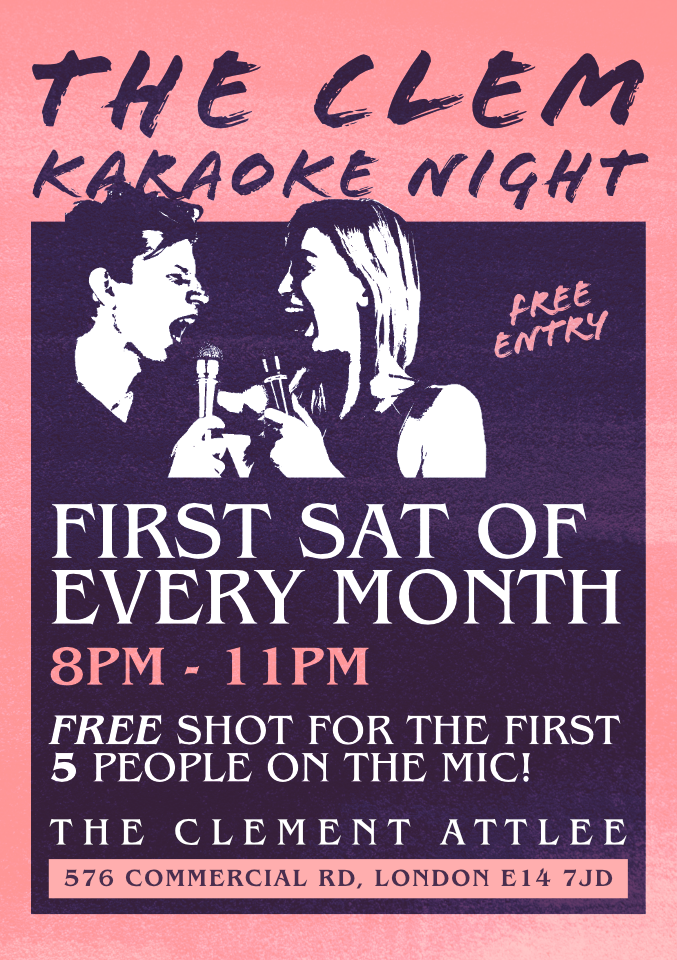 Karoake Night at The Clement Attlee