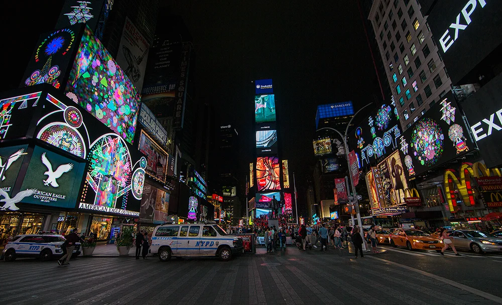 ChimaCloud Midnight Moment Midnight Moment Time Square Photo Credit: Ka-Man Tse for @ TSqArts 2016