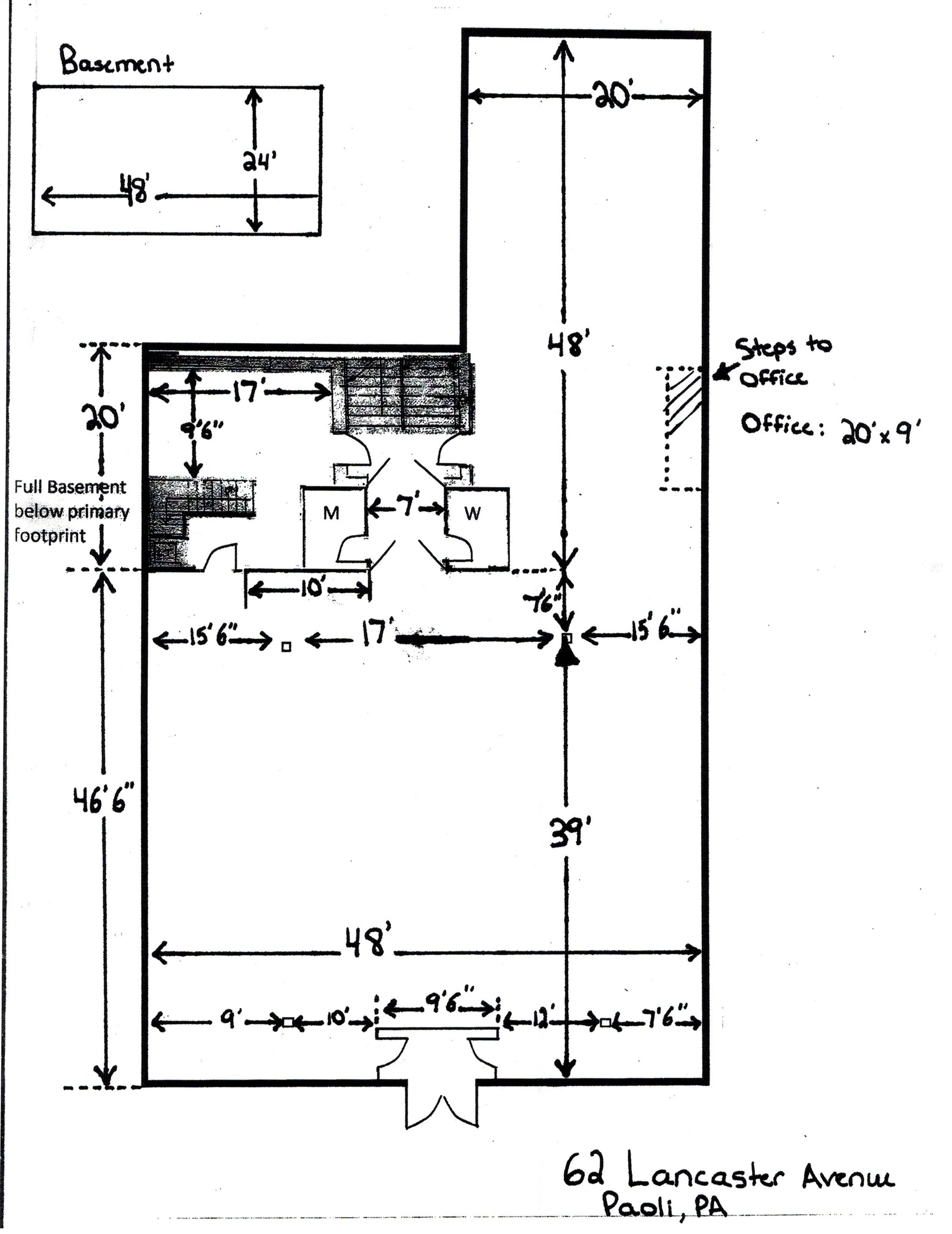 62 E. Lancaster Avenue Floor Plan