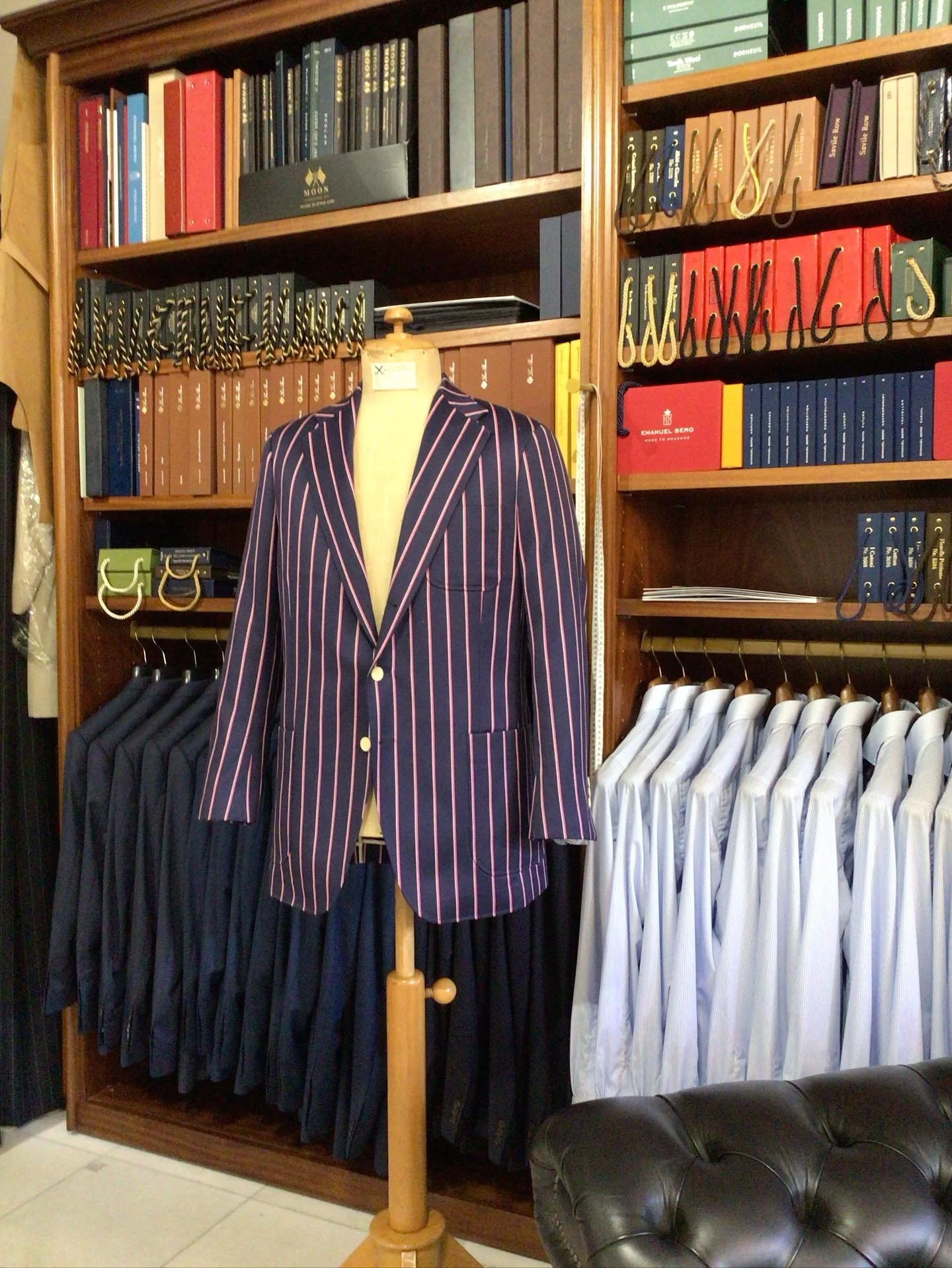 One of our rowingjackets. This time unlined, soft shouldered in a fabric by @abrahammoonsons