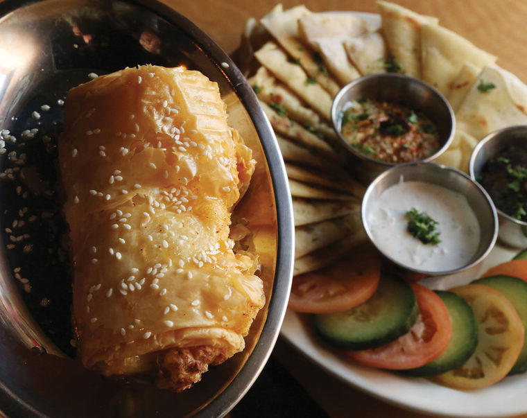 Feta Phyllo Roll & Sampler Platter