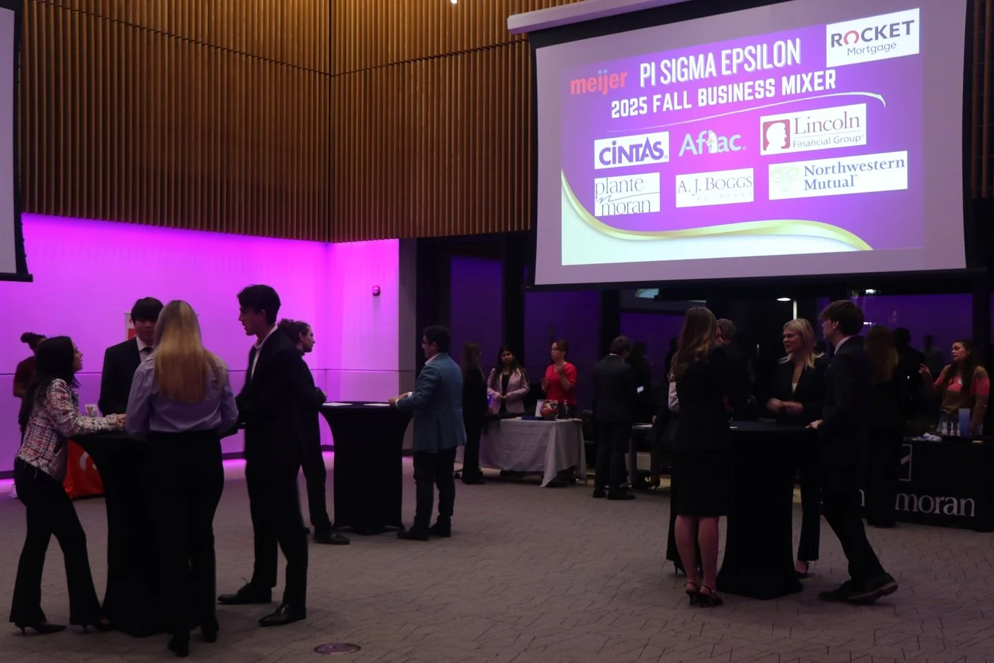 Yesterday evening we held our Semi annual business mixer at the Broad College of Business! 🟣🟡

Our members got to network with many amazing companies and learn about possible internship and career opportunities. 

Thanks so much to all the companie