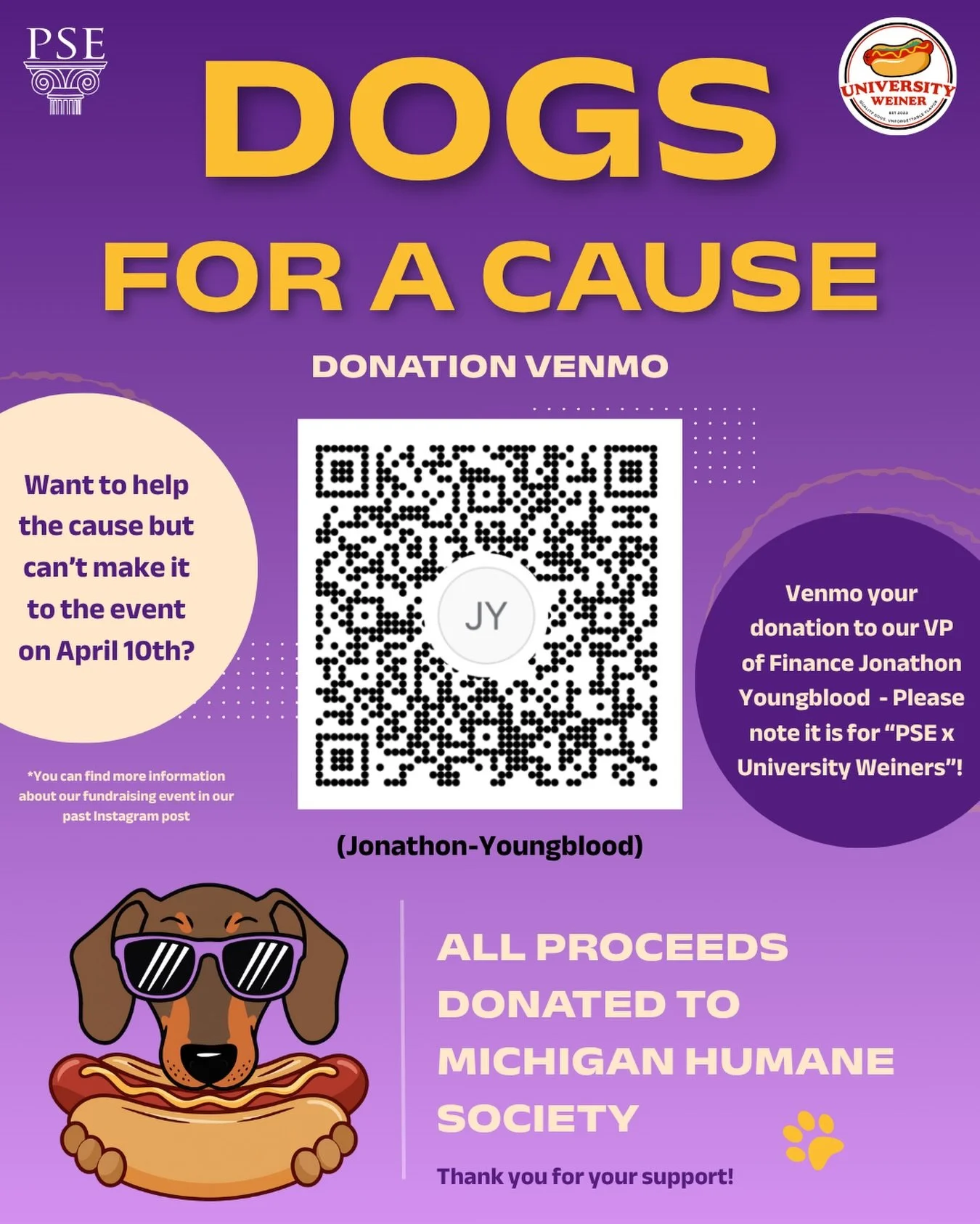 For those who can't make it to the fundraiser but still would love to support all the wonderful things that go on within PSE&rsquo;s Eta Beta chapter, please send donations to this Venmo!

#pse#pisigmaepsilon#msu