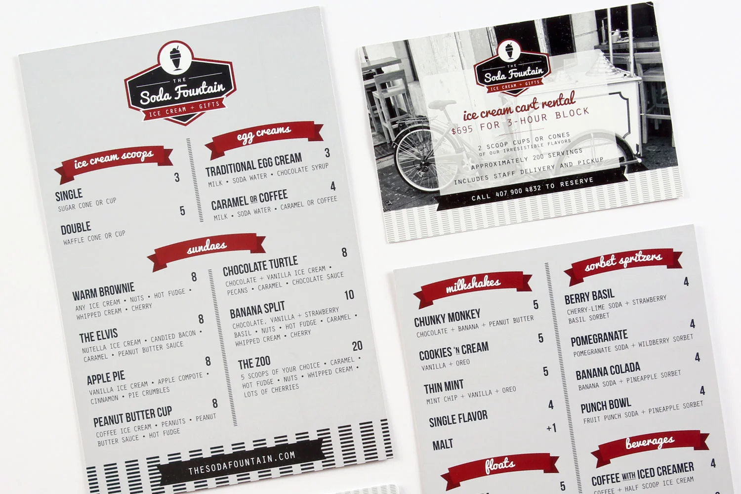 — menu + postcard —