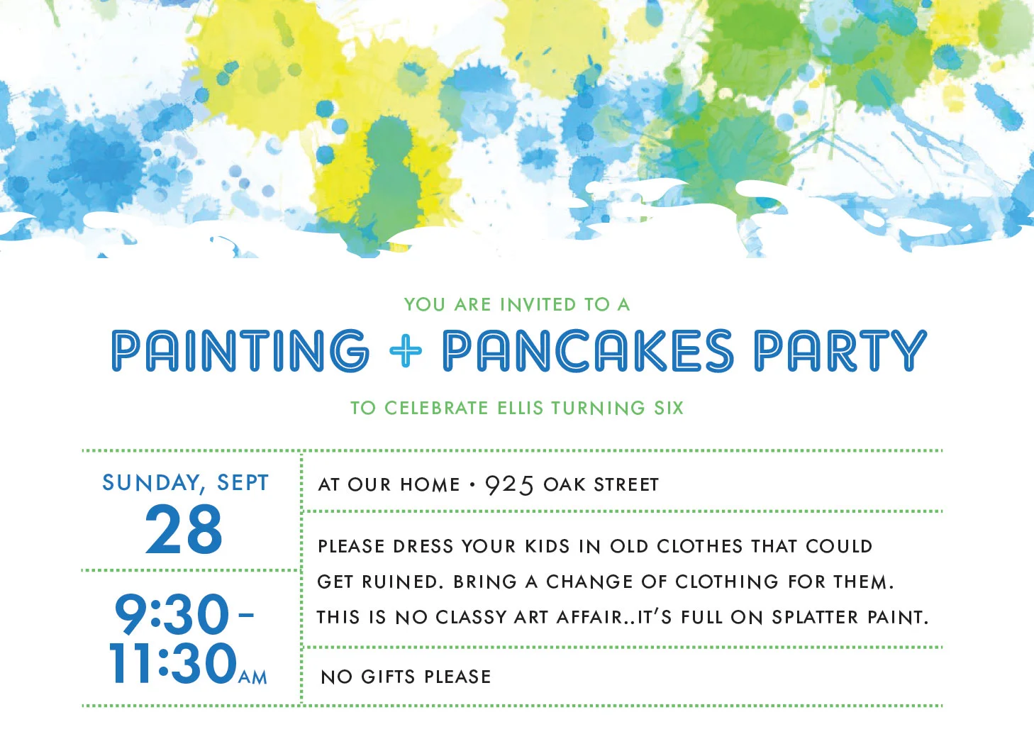 — birthday party invitation —