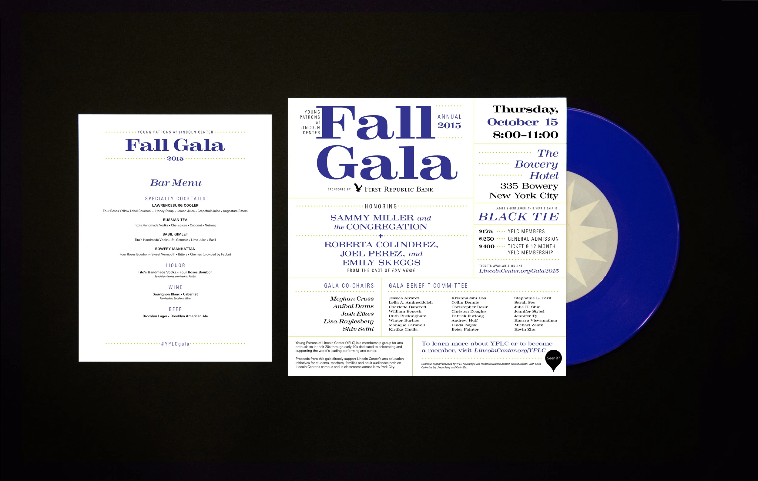 Invitation for YPLC's 2015 Fall Gala