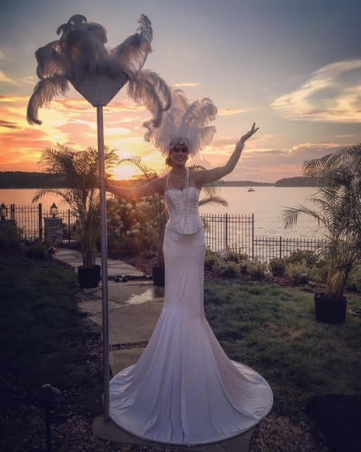 Grand Entrance Girl in White Posed by Lowcountry Marsh View