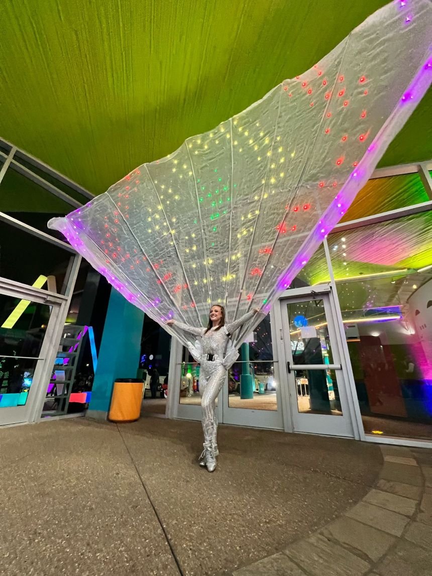LED Peacock Performer in Myrtle Beach