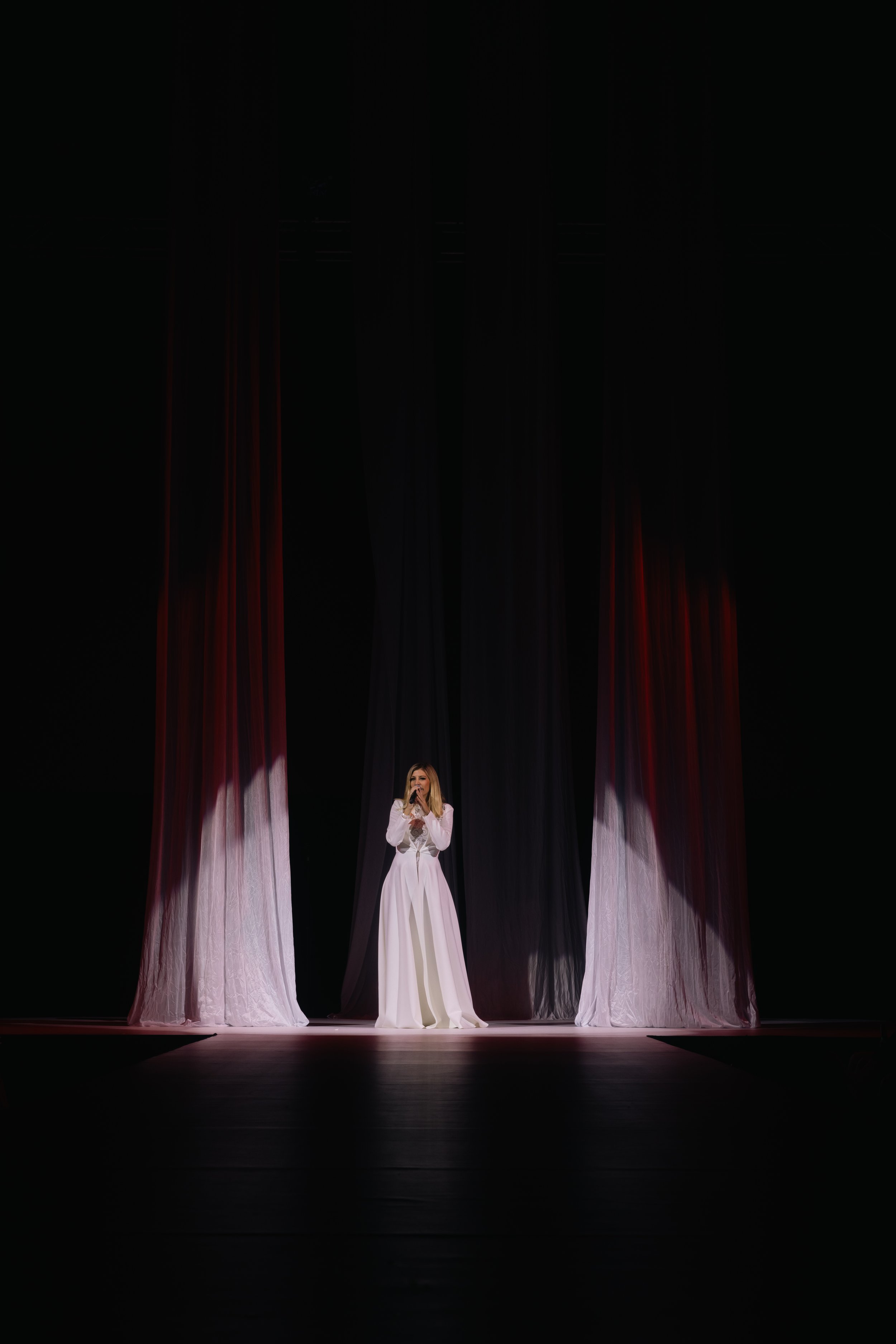 Spotlighted Soloist in White