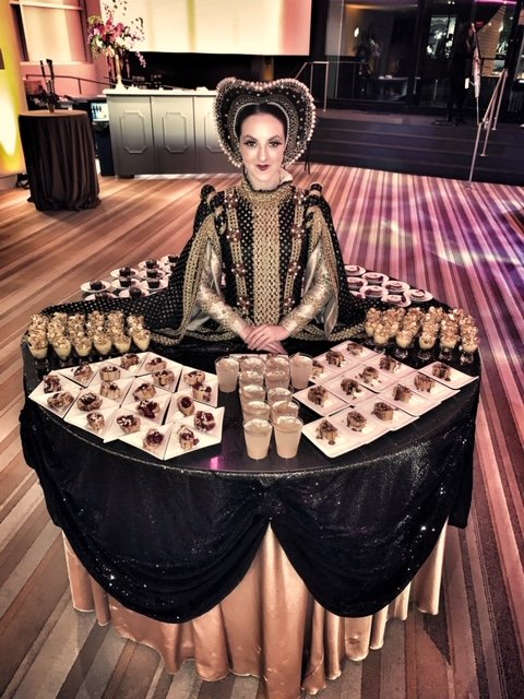 Victorian-Inspired Living Table Serving Desserts