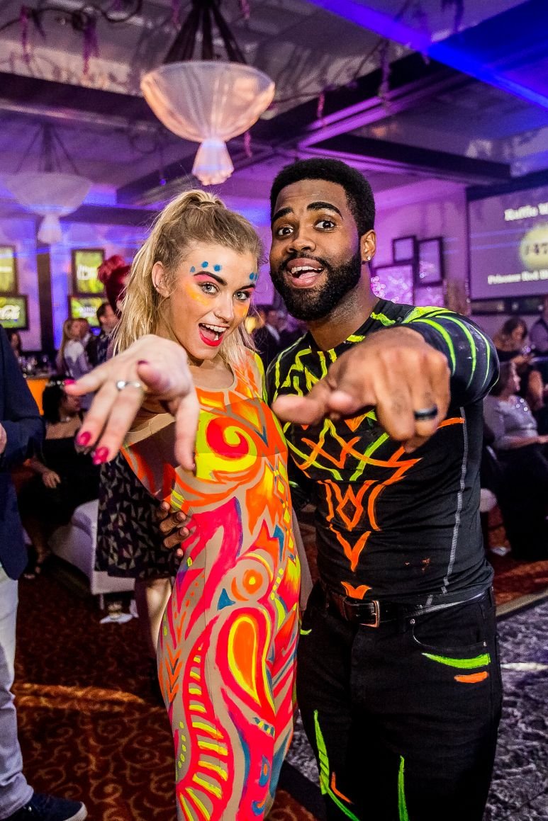 Neon Hype Duo Striking a Pose