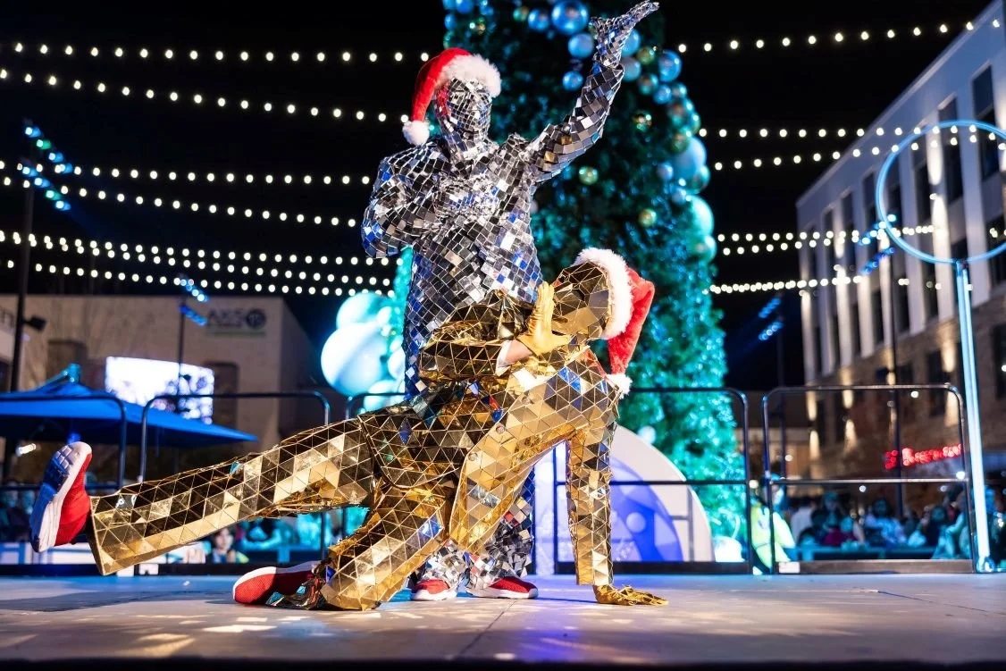 Holiday Mirror Men Performing Hip-Hop at Outdoor Event