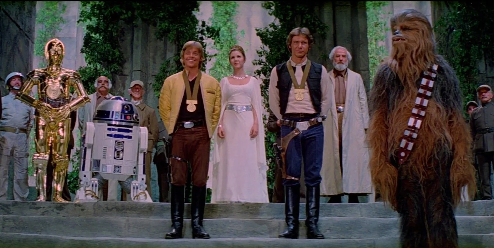 The scene that originated the “Chewie’s too tall for a medal” excuse...