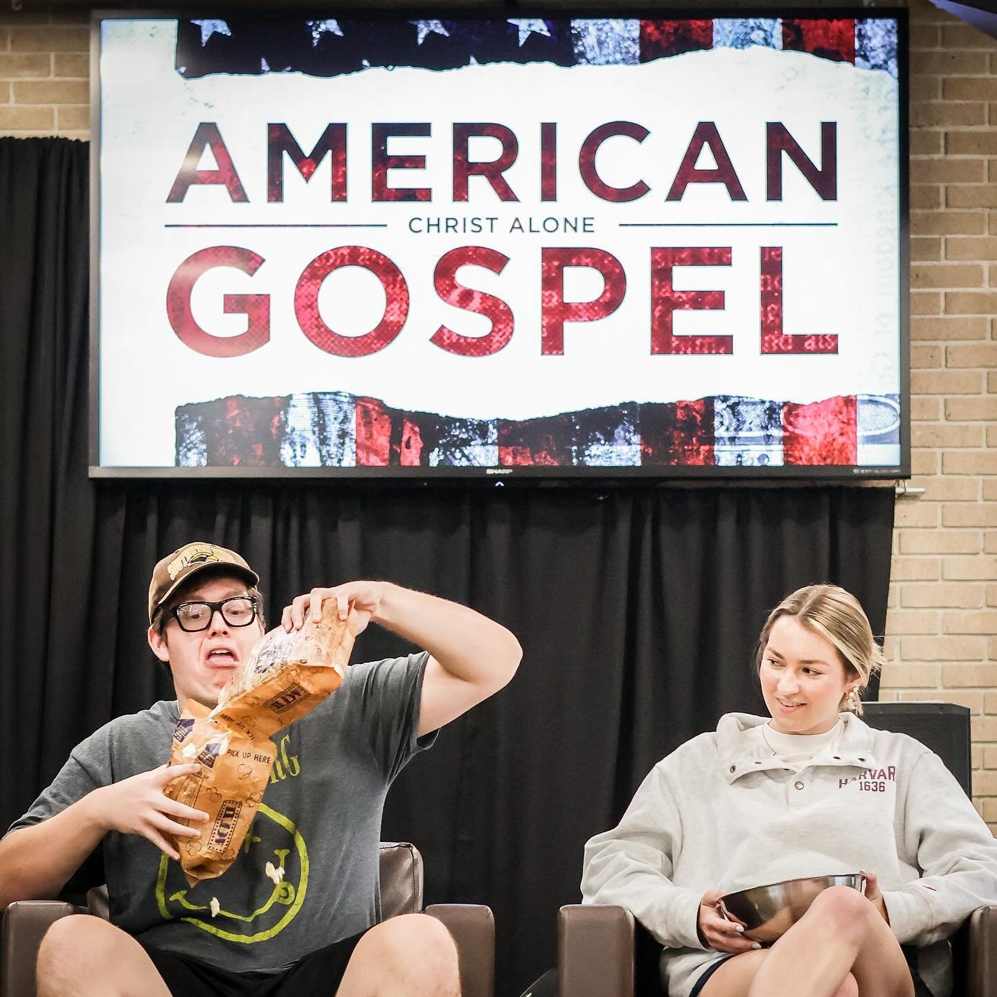 Funny photos, awesome snacks, serious documentary. Tonight at 7pm!

American Gospel: Christ Alone examines how the prosperity gospel and other works based beliefs systems have distorted the gospel message.
