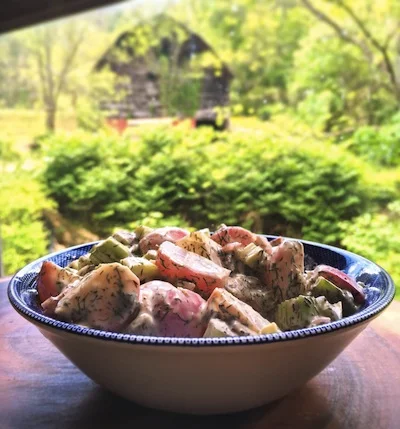 The first round of radish potato-less salad