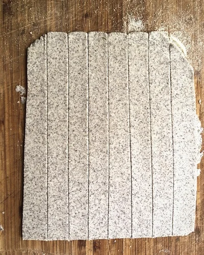 In the process of making my first homemade pasta batch ever.
