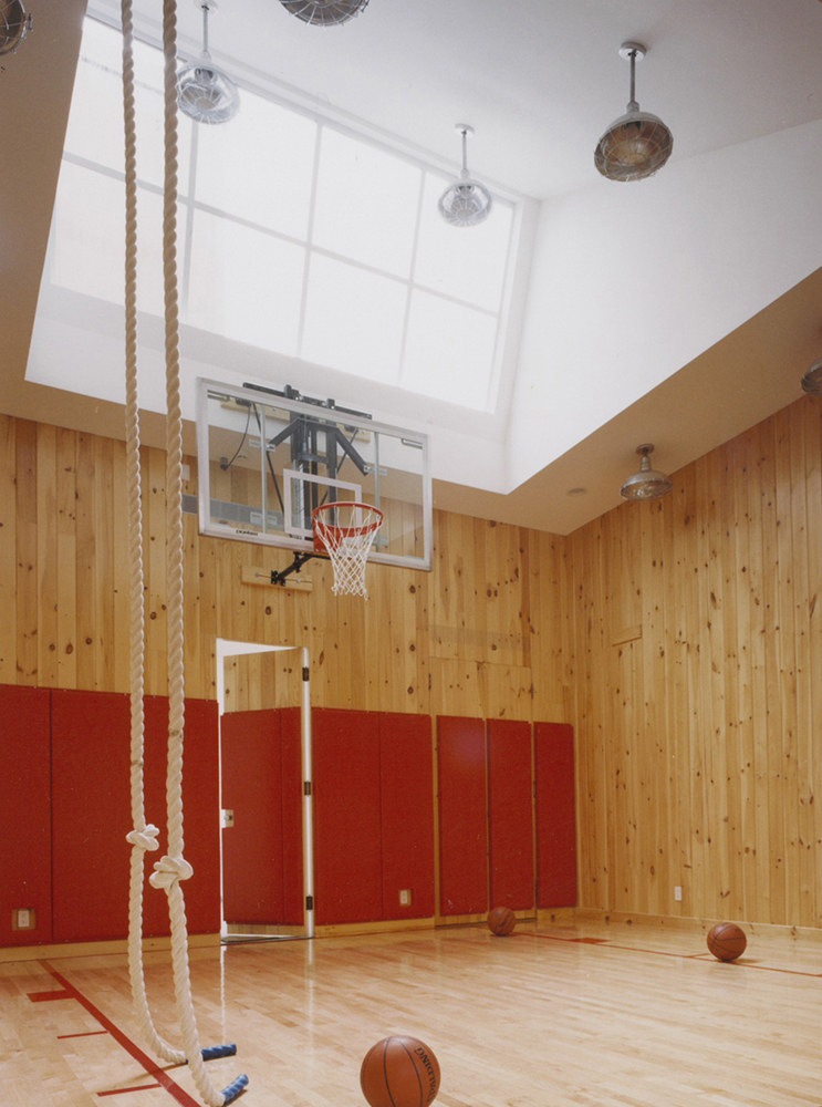   Private basketball court and gym  
