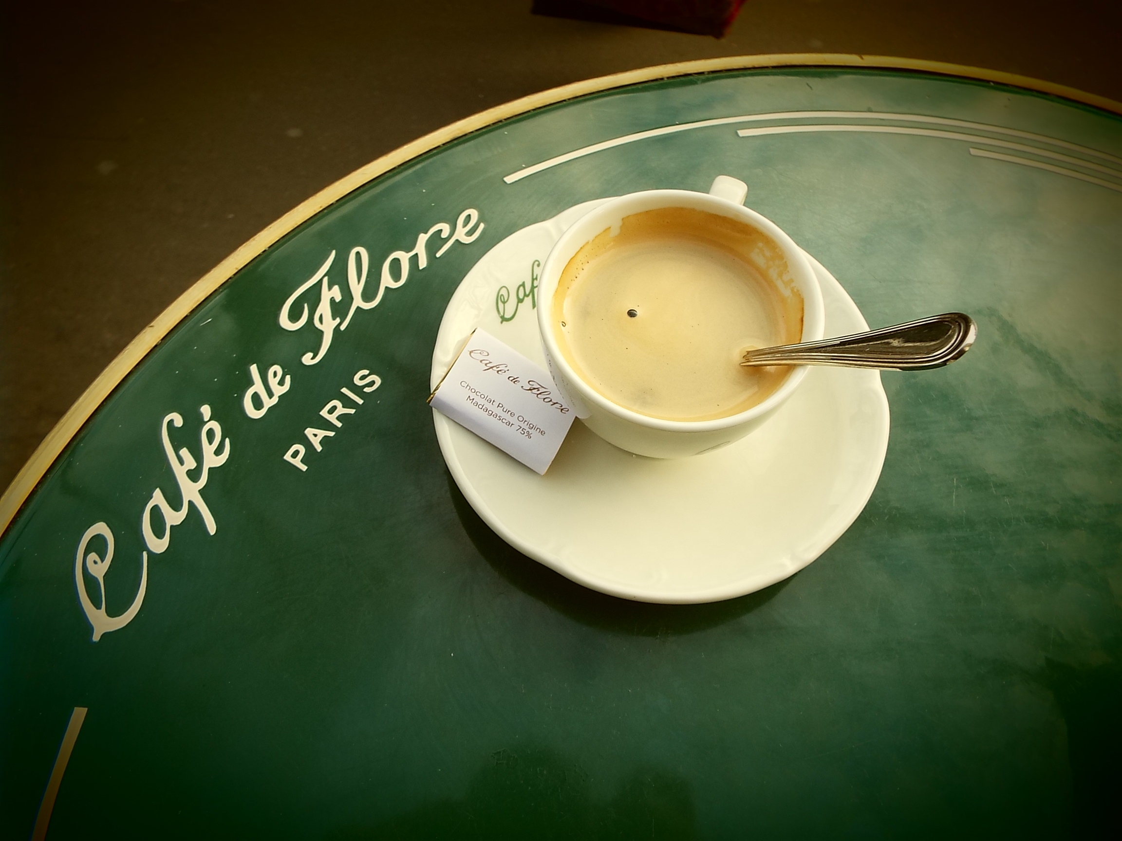 Cappuccino at the famous Cafe de Flore