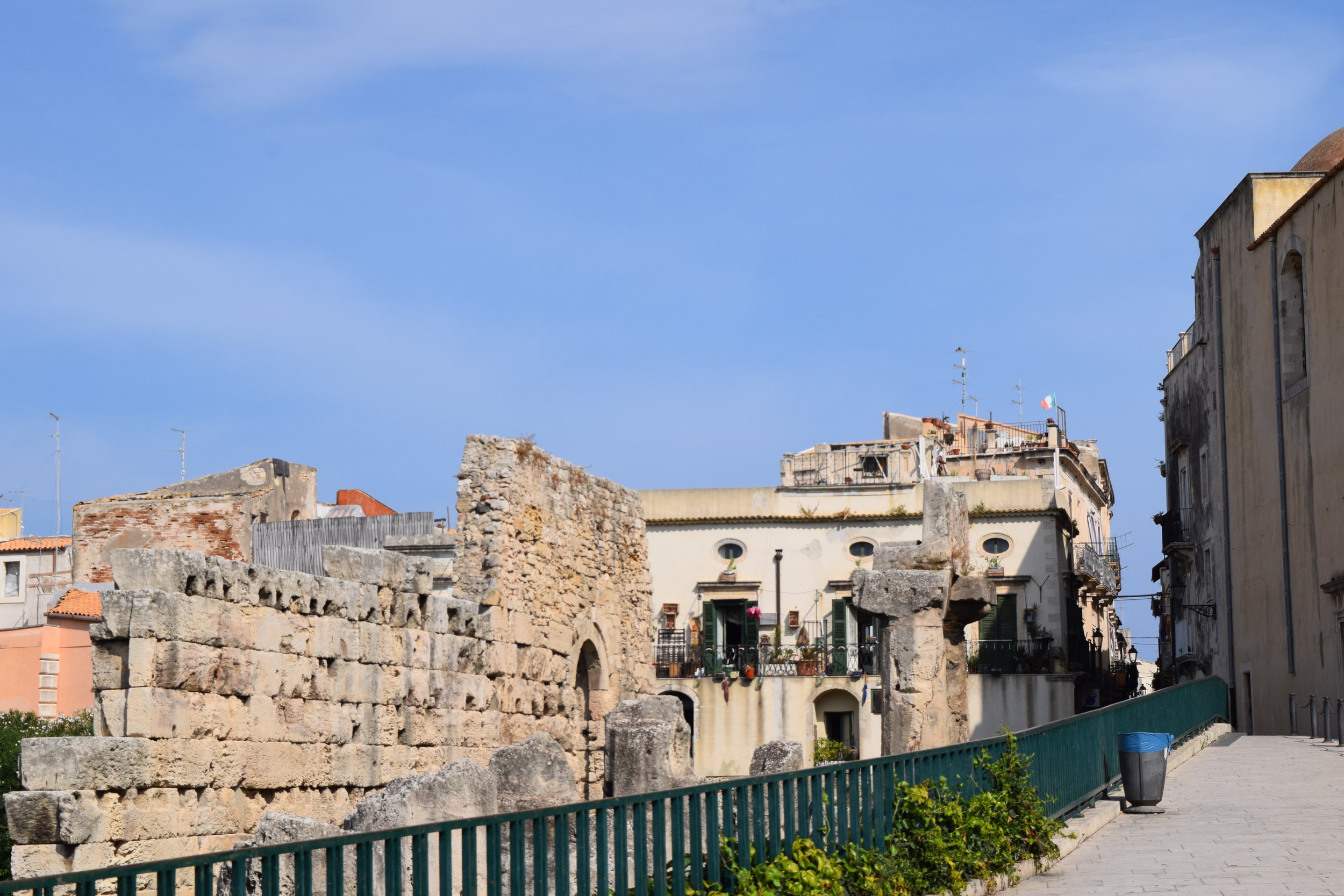 The Temple of Apollo ruins in Ortigia