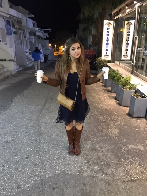 My "coffee" to go that may have contributed to a tumble in Greece