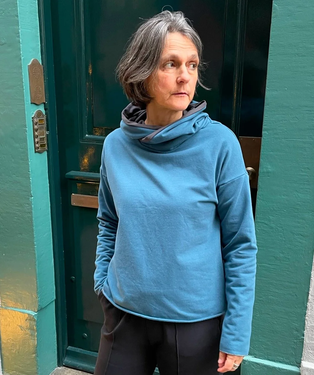 Hoodie in blau