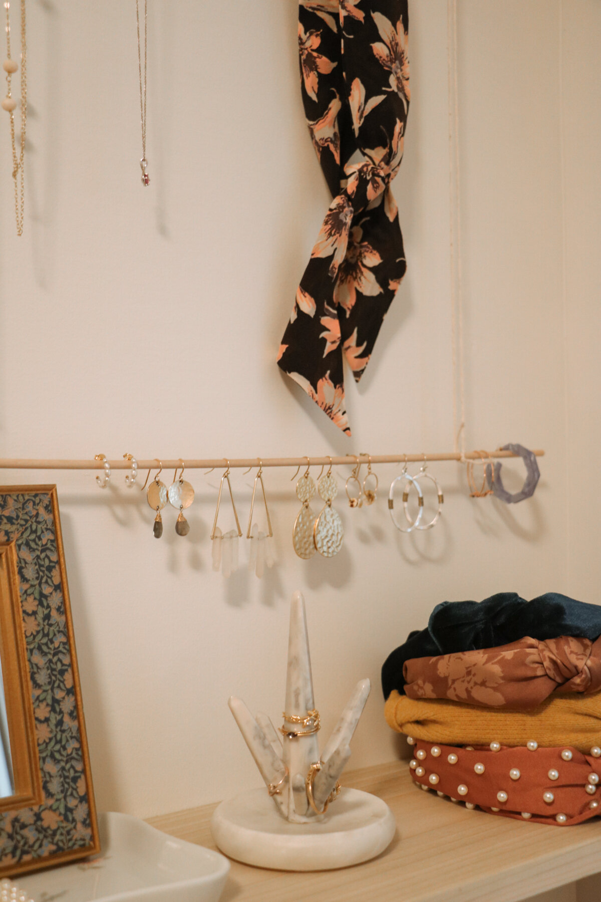 DIY Wood Hanger Necklace Holder - Dwell Beautiful