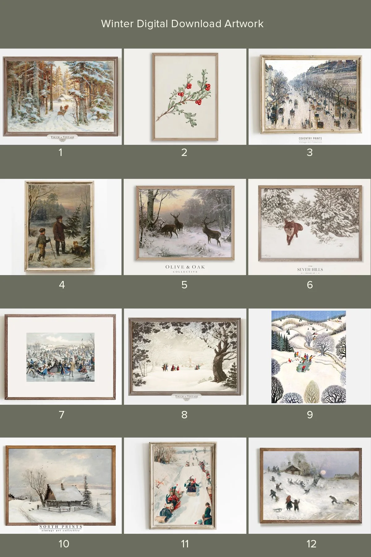 Winter Themed Digital Download Artwork
