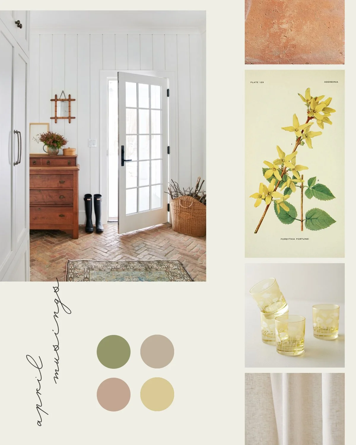 April Mood Board &amp; 5 Things