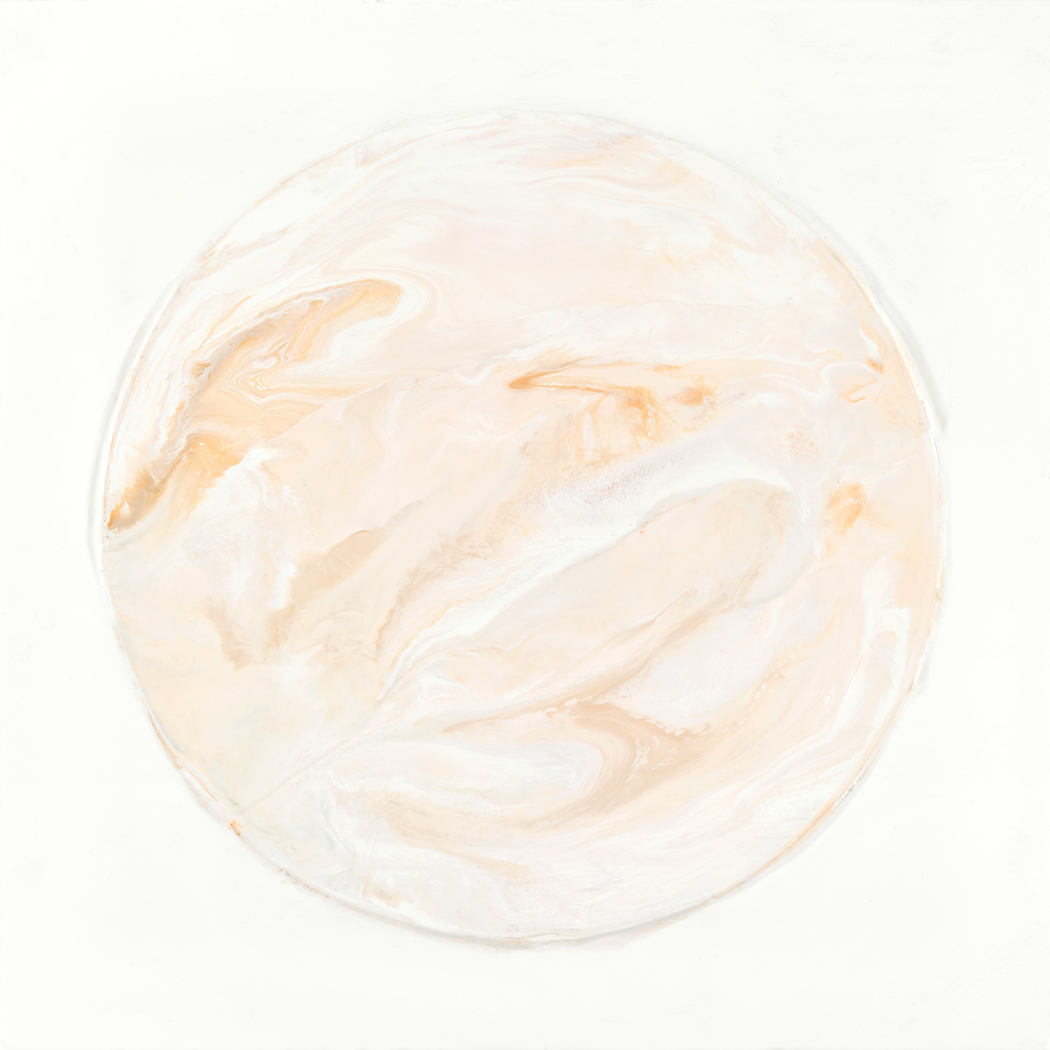 The Moon on the Morning I realized, 2016 Encaustic 24"x24" SOLD