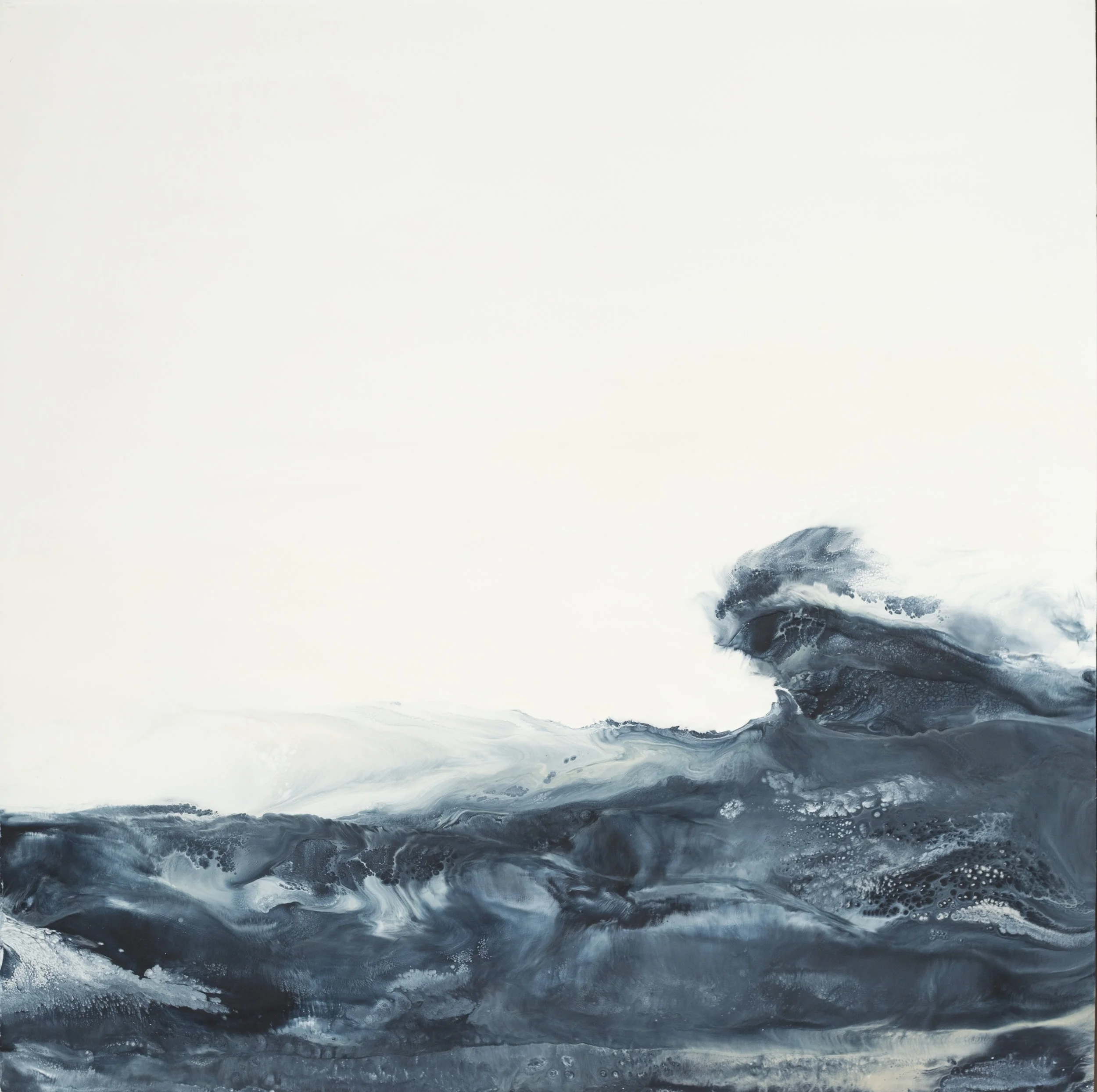 The Day Before We Didn't Speak, 2017 Encaustic 36"x36" SOLD