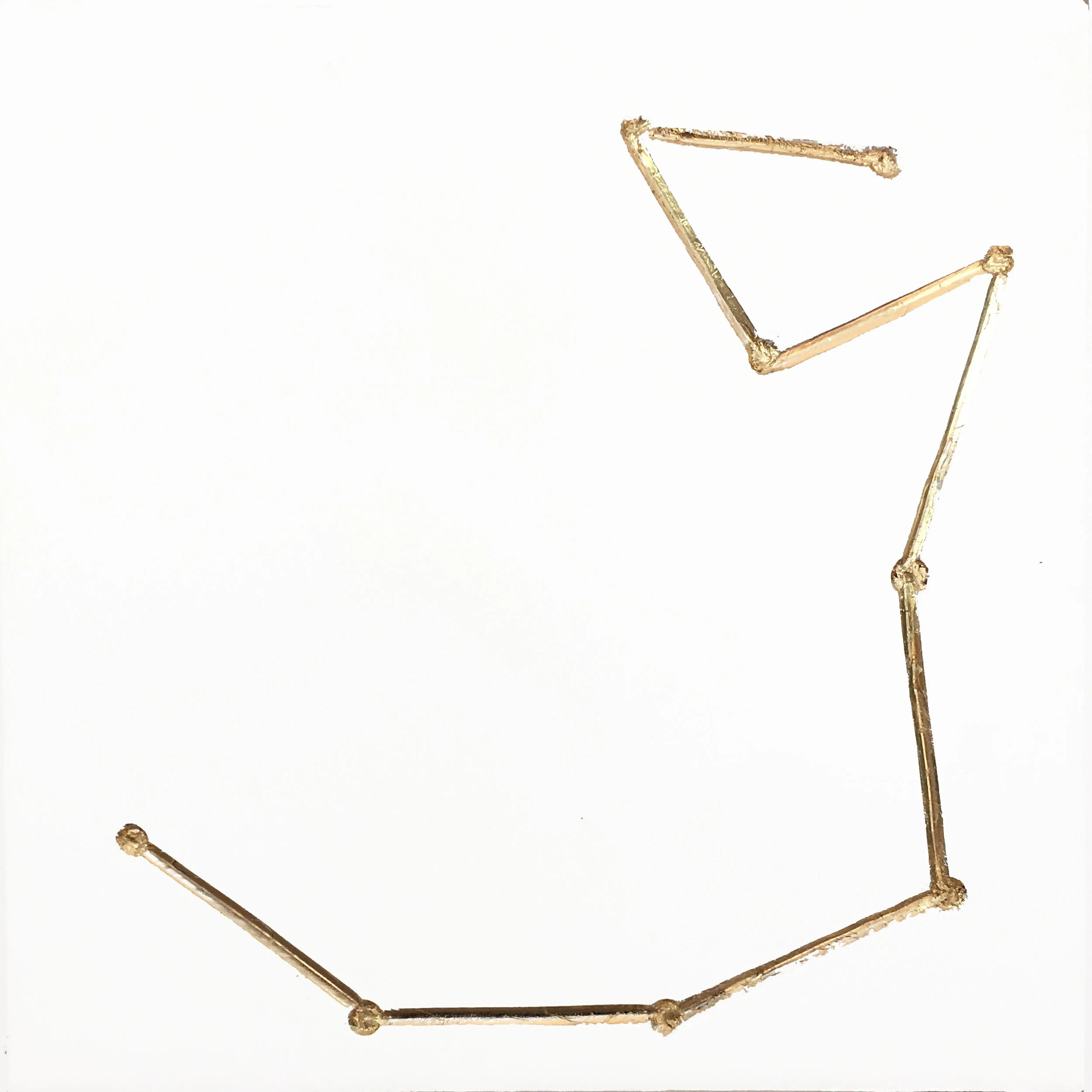 Constellation 7 Encaustic and Gold Leaf 14"x !4" SOLD