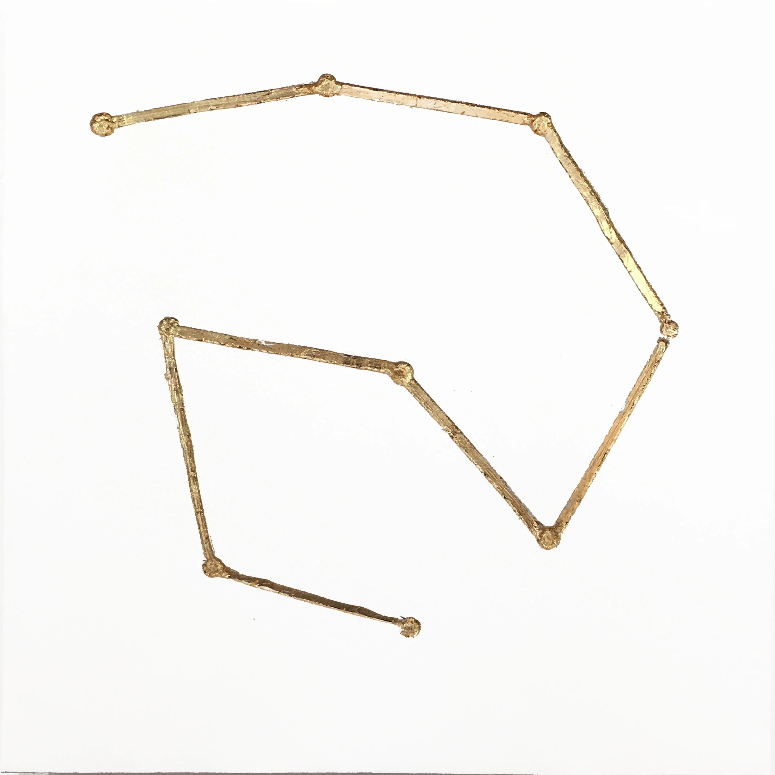 Constellation 10 Encaustic and Gold Leaf 14"x !4" SOLD