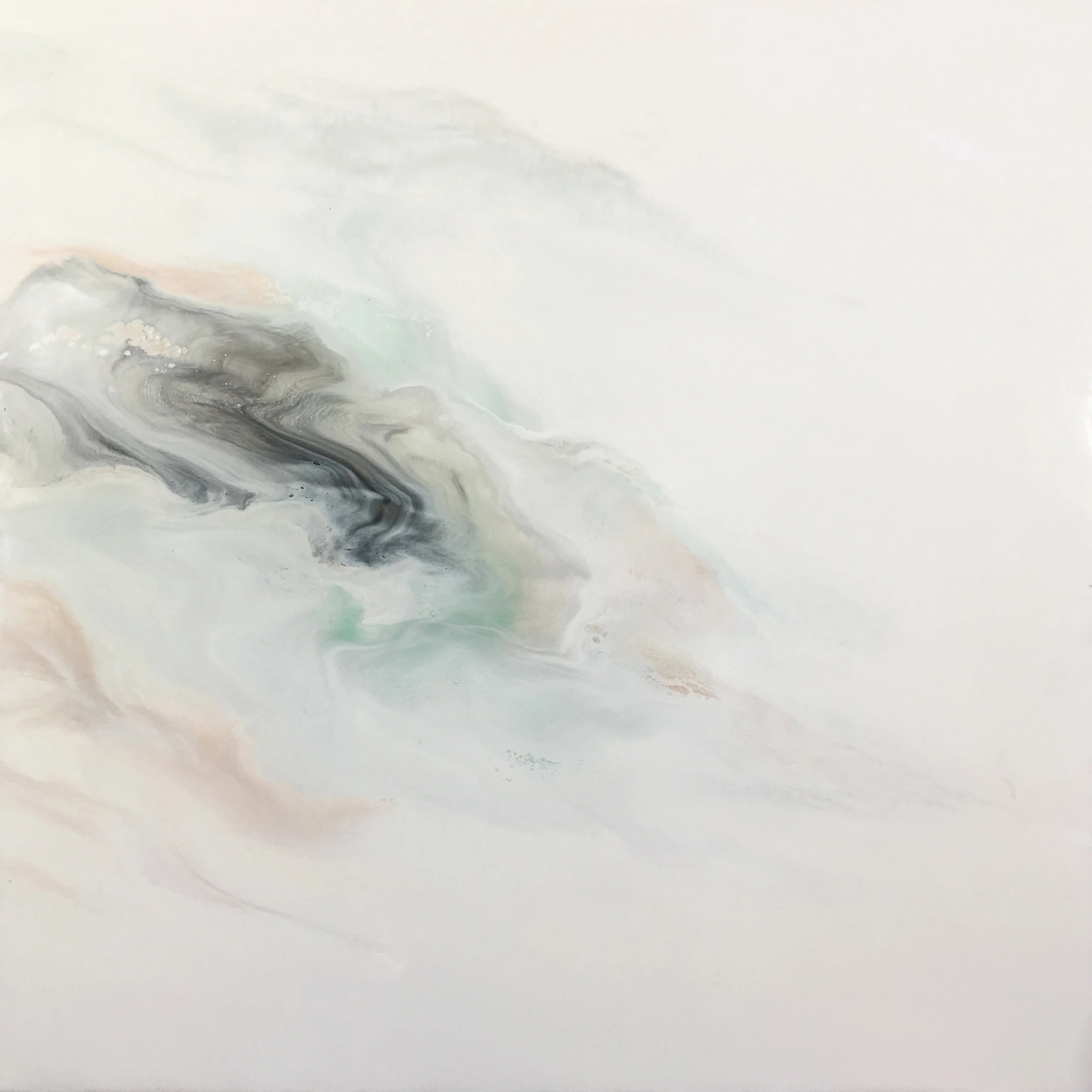 The last cry with Brian Encaustic 24"x24" SOLD