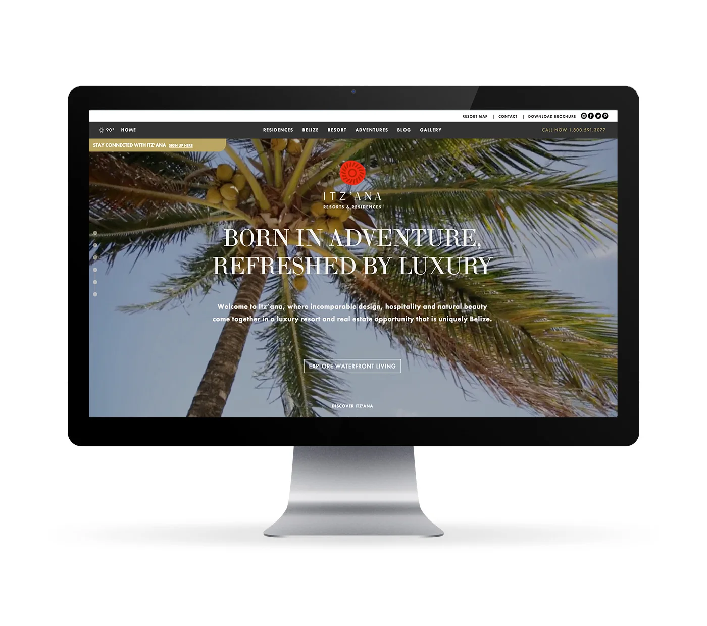 Website for Itz’ana Resort & Residences