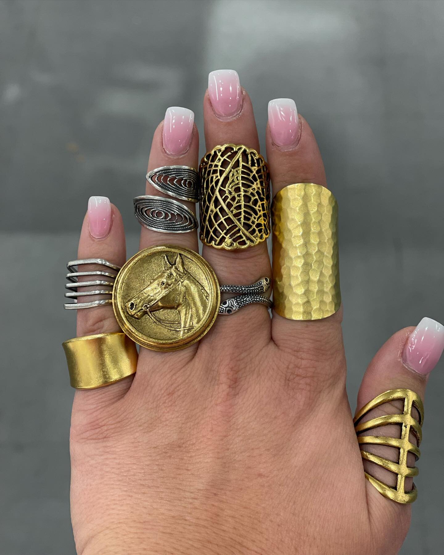 If only we had 1 more finger&hellip; @ornamentalthings rings - one size fits all.

#stylemax #americanmade #fashionjewelry #ornamentalthings #fashionrings #wholesale #shopsmall #boutique