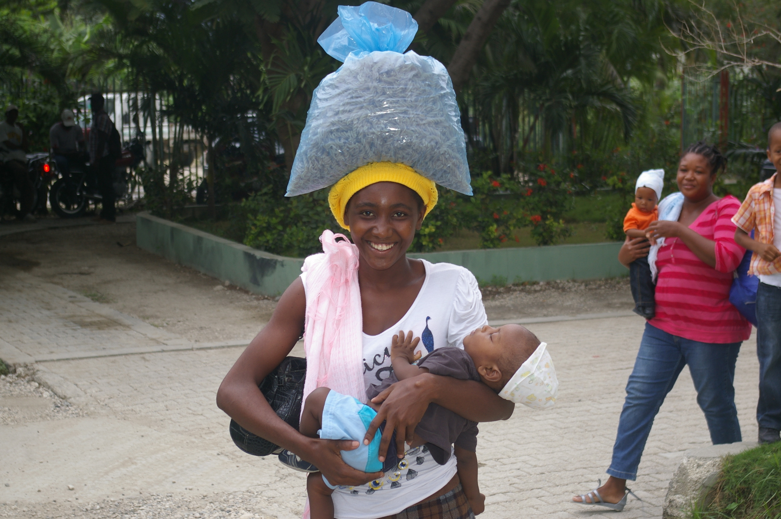 Marie Danielle and one of her children.