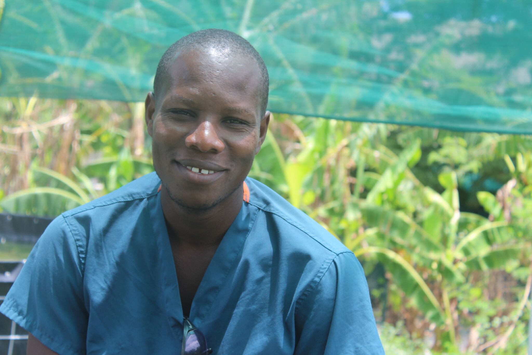 TouTou takes a break from his duties at the Agricultural Programs.